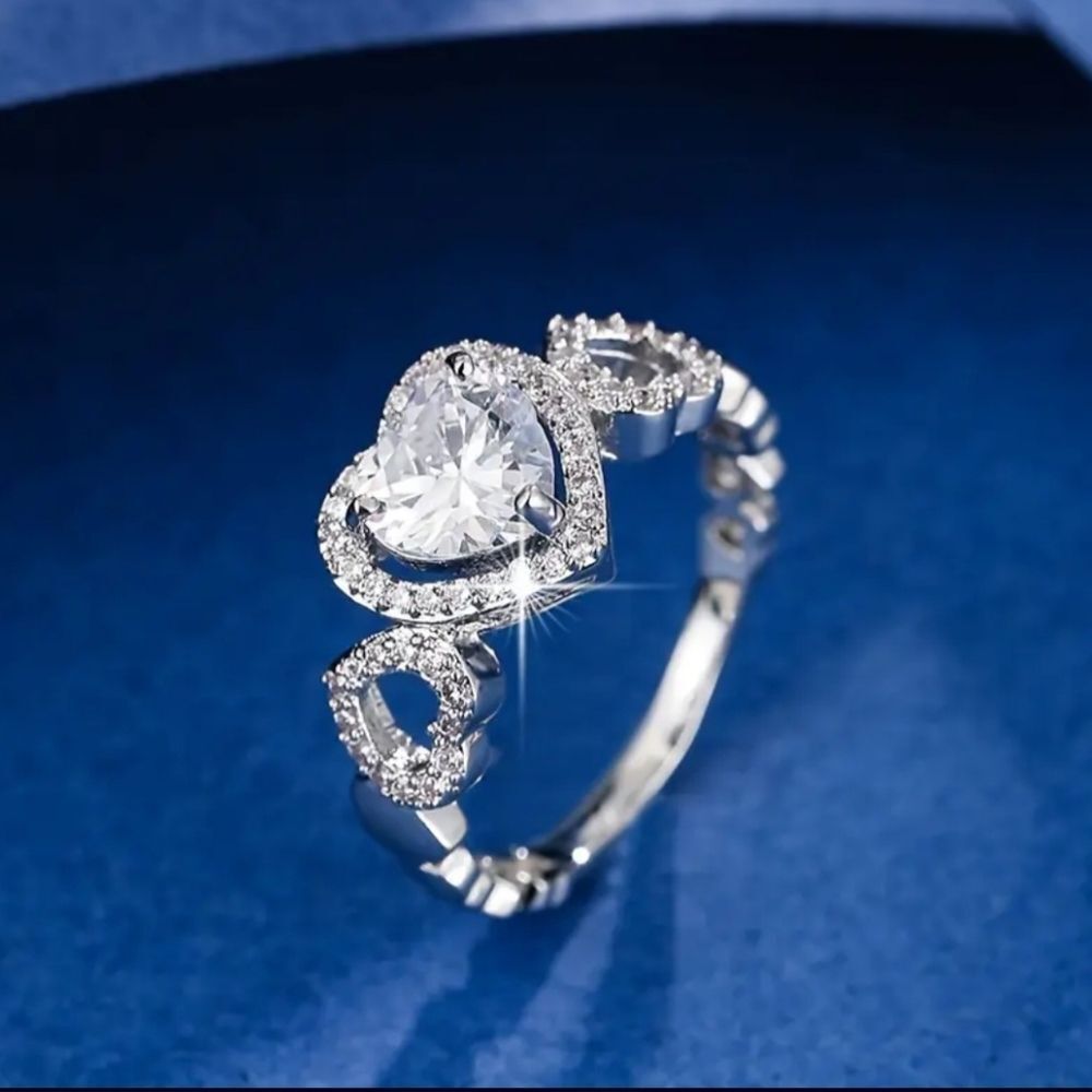 ✨️ Heart Zircon Engagement Ring Valentine's Day Gift